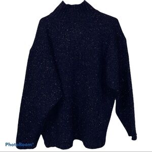 Vintage fosters blue speckle wool sweater xl vneck